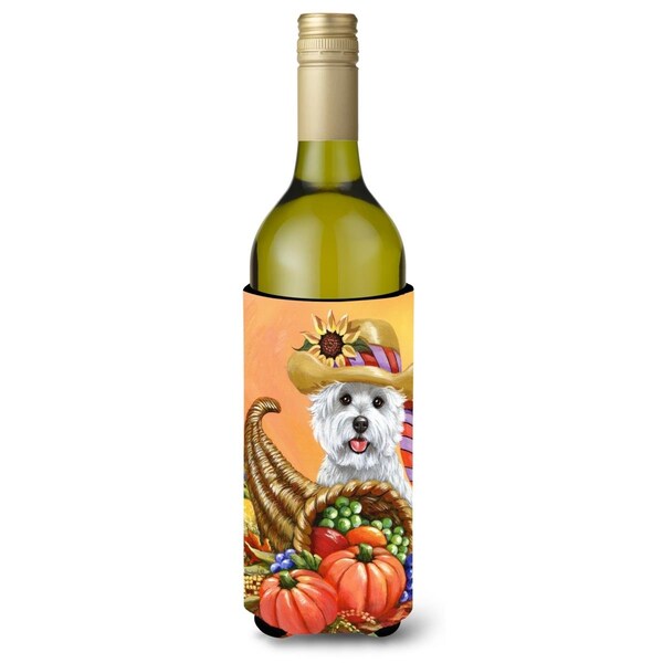 Carolines Treasures 24 oz Westie Autumn Wine Bottle Hugger - PPP3200LITERK