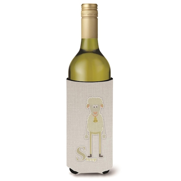 Carolines Treasures Alphabet S for Sheep Wine Bottle Beverge Insulator Hugger - BB5744LITERK