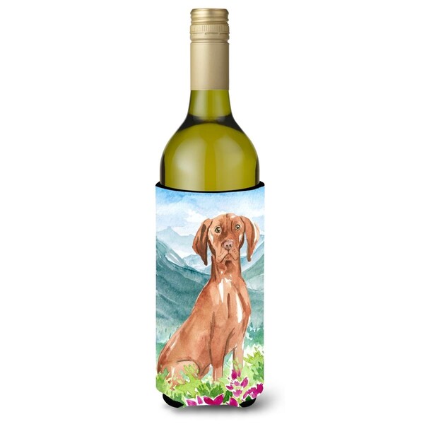Carolines Treasures Mountain Flowers Vizsla Wine Bottle Beverage Insulator Hugger - CK2535LITERK