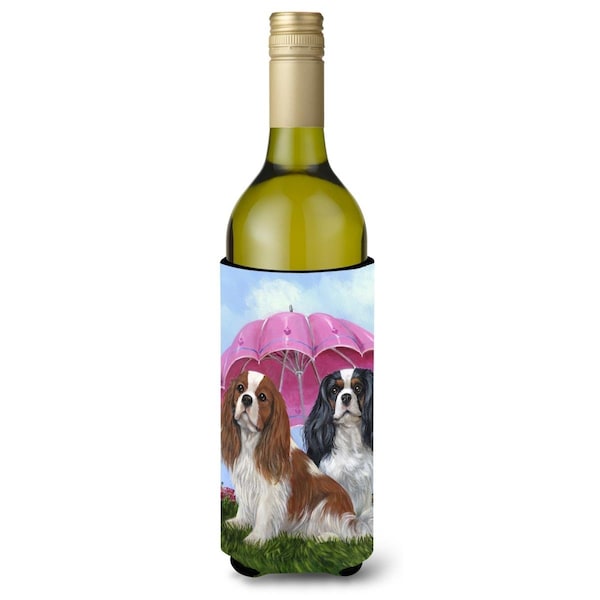 Carolines Treasures 24 oz Cavalier Spaniel Royal Subjects Wine Bottle Hugger - PPP3066LITERK