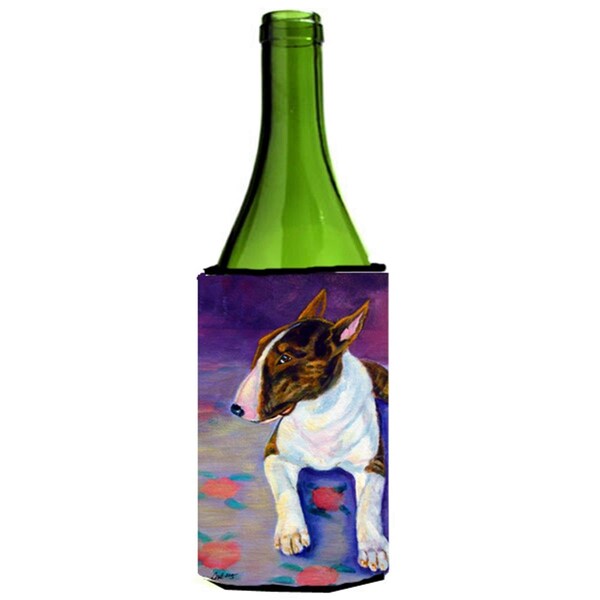 Carolines Treasures Bull Terrier Wine bottle sleeve Hugger - 24 Oz. - 7287LITERK