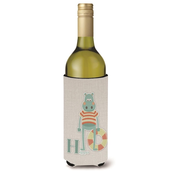 Carolines Treasures Alphabet H for Hippopotamus Wine Bottle Beverge Insulator Hugger - BB5733LITERK