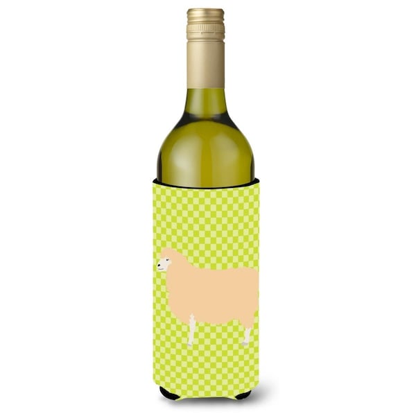 Carolines Treasures English Leicester Longwool Sheep Green Wine Bottle Beverge Insulator Hugger - BB7800LITERK