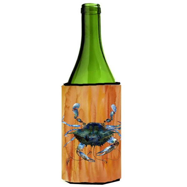 Carolines Treasures Male Blue Crab Spicy Hot Wine Bottle   Hugger - 8143LITERK