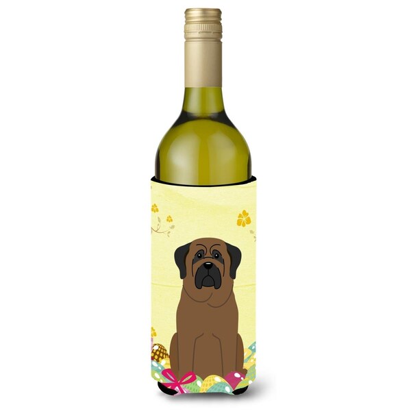 Carolines Treasures Easter Eggs Bullmastiff Wine Bottle Beverge Insulator Hugger - BB6084LITERK