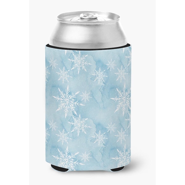 Carolines Treasures Watercolor Snowflake on Light Blue Can or Bottle Hugger - BB7552CC