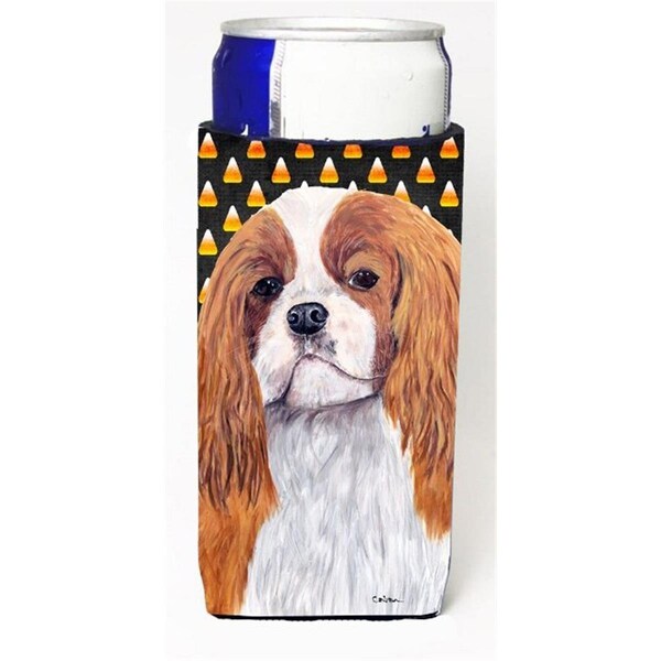 Carolines Treasures Cavalier Spaniel Blenheim Candy Corn Halloween Portrait Michelob Ultra s For Slim Cans - 12 oz. - SC9194MUK
