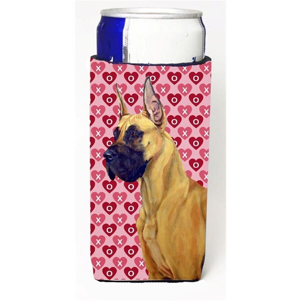 Carolines Treasures Great Dane Hearts Love And Valentines Day Portrait Michelob Ultra s For Slim Cans - 12 oz. - LH9130MUK