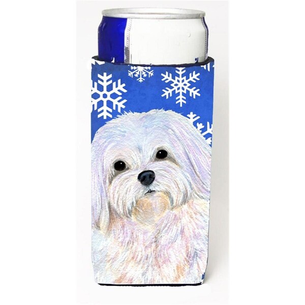 Carolines Treasures Maltese Winter Snowflakes Holiday Michelob Ultra bottle sleeve for Slim Can - SS4620MUK