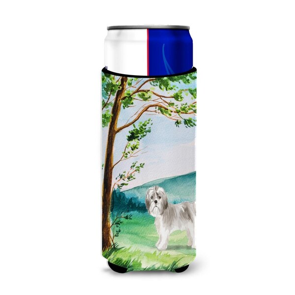 Carolines Treasures Under the Tree Shih Tzu Puppy Michelob Ultra Hugger for Slim Cans - CK2556MUK
