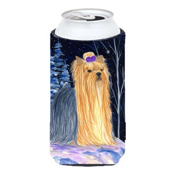 Carolines Treasures Starry Night Yorkie Tall Boy bottle sleeve Hugger - 22 To 24 oz. - SS8365TBC