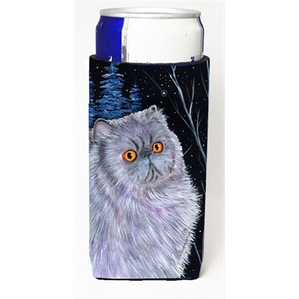 Carolines Treasures Starry Night Cat - Persian Michelob Ultra bottle sleeves For Slim Cans - SS8402MUK