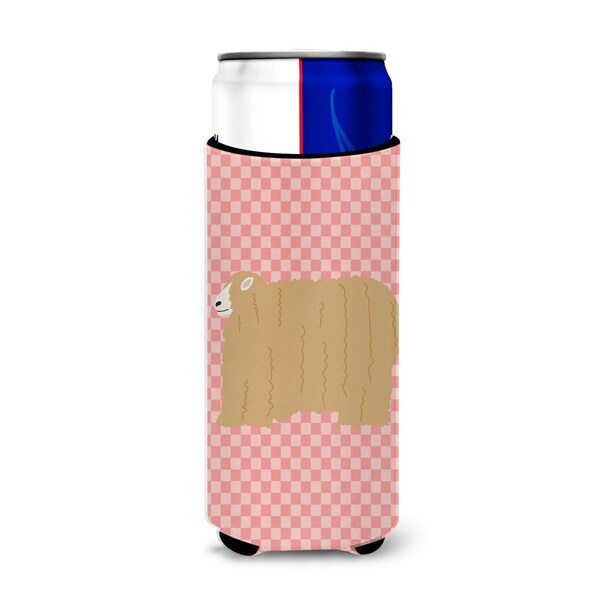 Carolines Treasures Lincoln Longwool Sheep Pink Check Michelob Ultra Hugger for Slim Cans - BB7971MUK