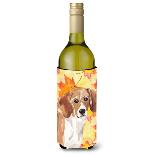 Carolines Treasures Beagle Fall Wine Bottle Beverge Insulator Hugger - BB9509LITERK