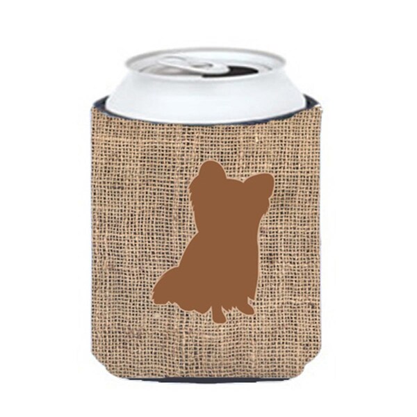 Carolines Treasures Chihuahua Burlap And Brown Can Or Bottle  Hugger - BB1115-BL-BN-CC