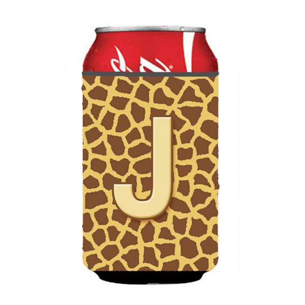 Carolines Treasures Letter J Initial Monogram - Giraffe Can Or Bottle  Hugger - CJ1025-JCC