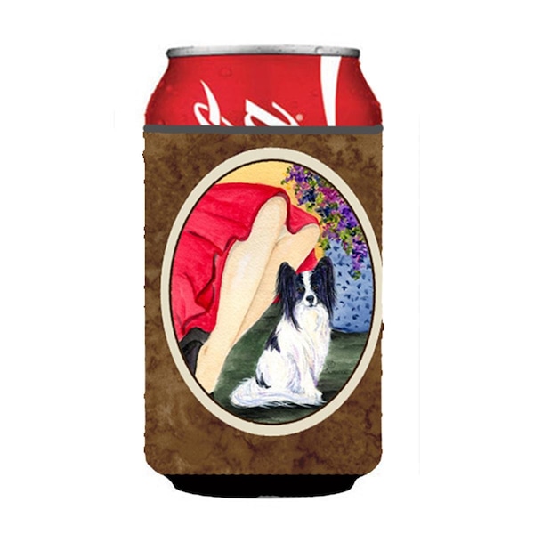 Carolines Treasures Lady With Her Papillon Can Or bottle sleeve Hugger - 12 oz. - SS8523CC