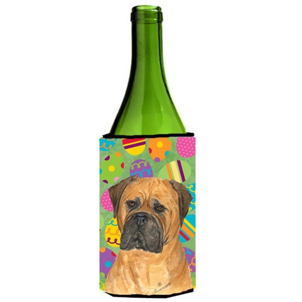 Carolines Treasures Bullmastiff Easter Eggtravaganza Wine bottle sleeve Hugger - 24 Oz. - SS4862LITERK