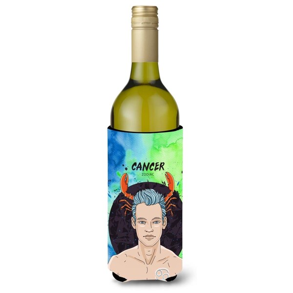 Carolines Treasures Cancer Zodiac Sign Wine Bottle Beverge Insulator Hugger - BB7320LITERK