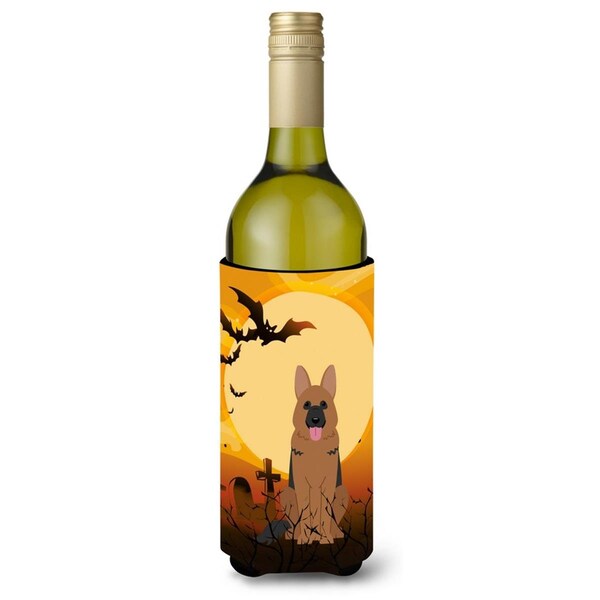 Carolines Treasures Halloween German Shepherd Wine Bottle Beverge Insulator Hugger - BB4333LITERK