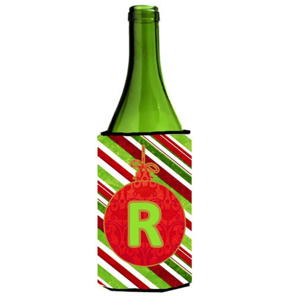 Carolines Treasures Christmas Ornament Holiday Initial Letter R Wine Bottle  Hugger - CJ1039-RLITERK