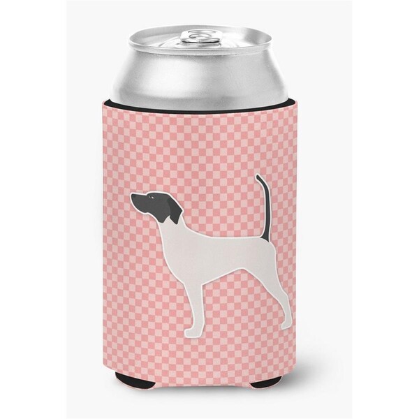 Carolines Treasures English Pointer Checkerboard Pink Can or Bottle Hugger - BB3595CC