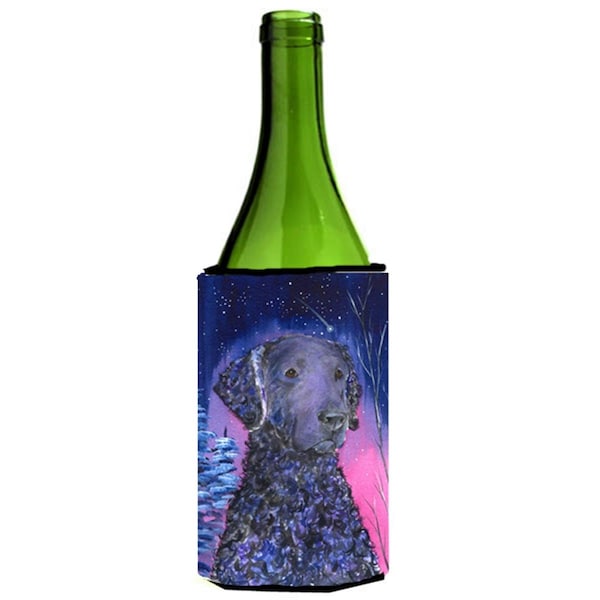 Carolines Treasures Starry Night Curly Coated Retriever Wine bottle sleeve Hugger - 24 oz. - SS8354LITERK