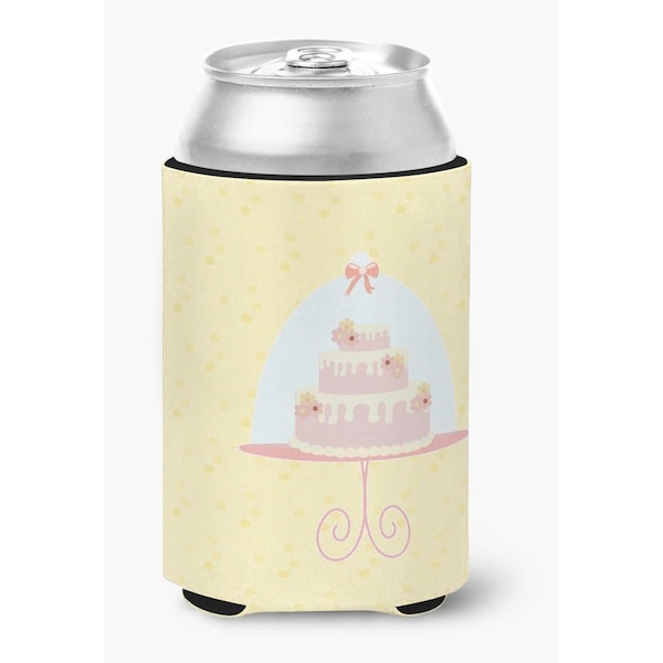 Carolines Treasures 3 Tier Cake on Yellow Can or Bottle Hugger - BB7291CC