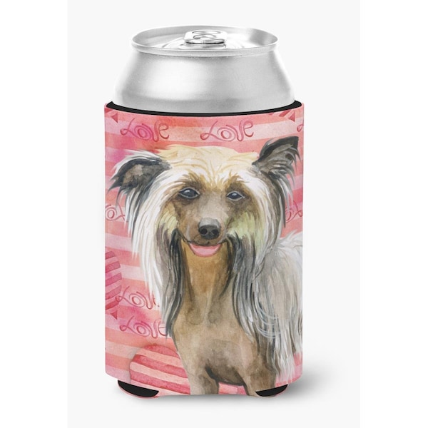 Carolines Treasures Chinese Crested Love Can or Bottle Hugger - BB9746CC