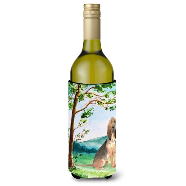 Carolines Treasures Under the Tree Bloodhound Wine Bottle Beverage Insulator Hugger - CK2581LITERK