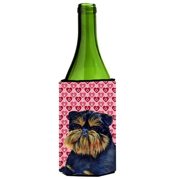 Carolines Treasures Brussels Griffon Love Valentines Day Portrait Wine bottle sleeve Hugger - 24 oz. - LH9163LITERK