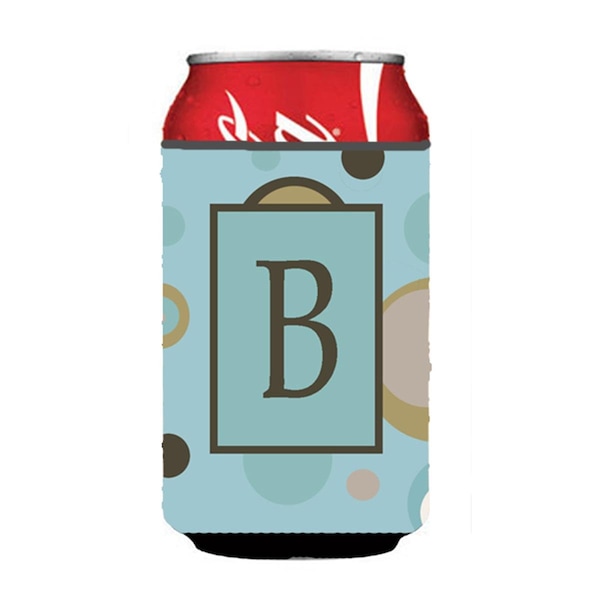 Carolines Treasures Letter B Initial Monogram - Blue Dots Can or Bottle  Hugger - CJ1013-BCC