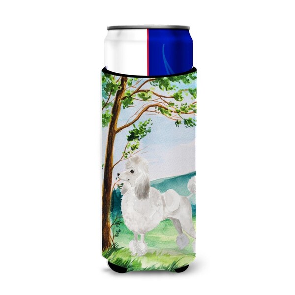 Carolines Treasures Under the Tree White Poodle Michelob Ultra Hugger for Slim Cans - CK1999MUK