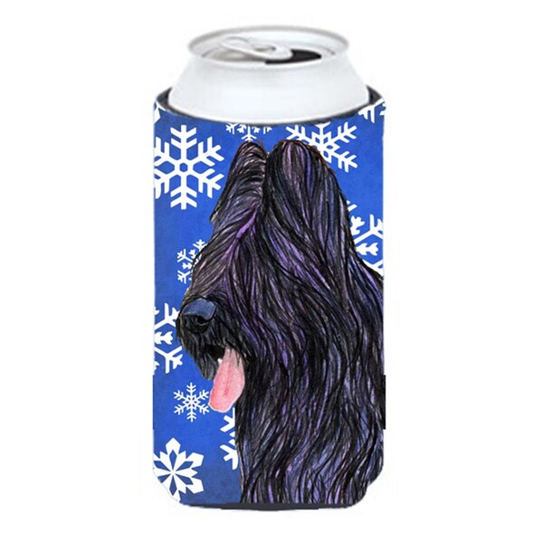 Carolines Treasures Briard Winter Snowflakes Holiday Tall Boy bottle sleeve Hugger 22 to 24 oz. - SS4627TBC