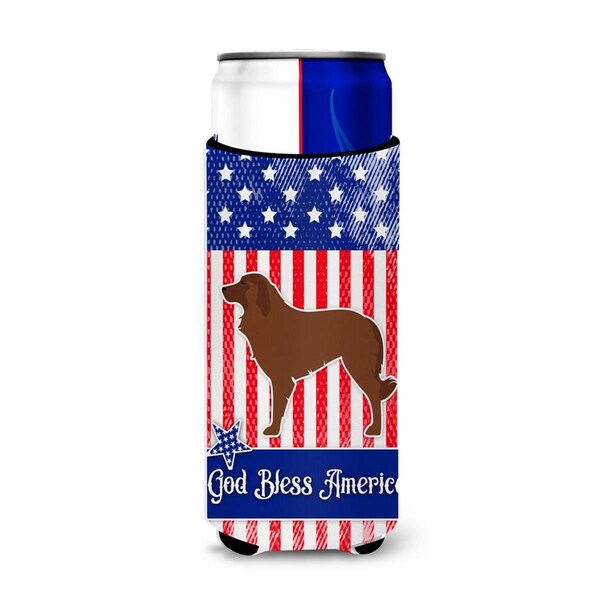 Carolines Treasures USA Patriotic Portuguese Sheepdog Dog Michelob Ultra Hugger for Slim Cans - BB3331MUK