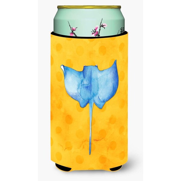 Carolines Treasures Sting Ray Yellow Polkadot Tall Boy Beverage Insulator Hugger - BB8237TBC