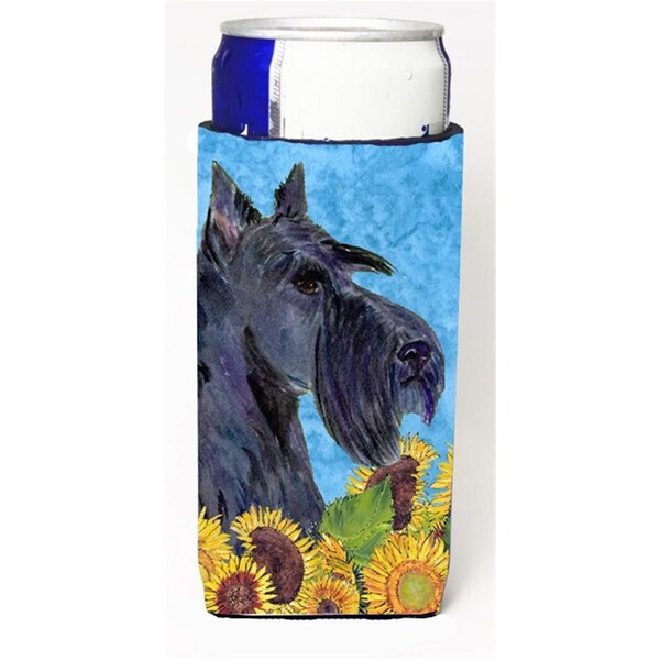 Carolines Treasures Scottish Terrier In Summer Flowers Michelob Ultra bottle sleeves For Slim Cans - 12 oz. - SS4163MUK
