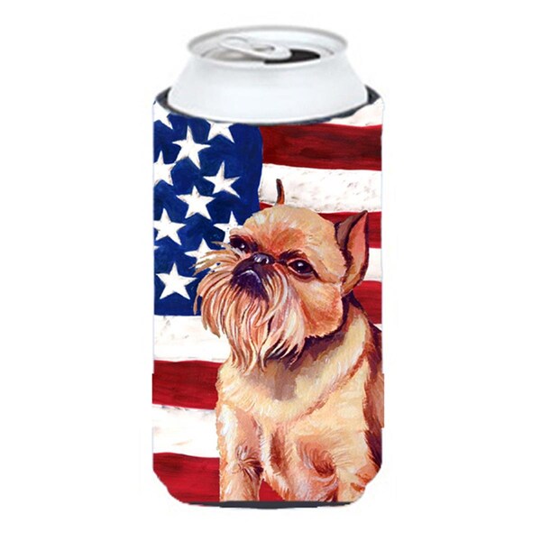 Carolines Treasures USA American Flag with Brussels Griffon Tall Boy bottle sleeve Hugger 22 to 24 oz. - LH9023TBC