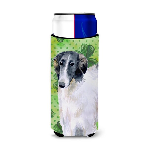 Carolines Treasures Borzoi St Patricks Michelob Ultra Hugger for Slim Cans - BB9846MUK