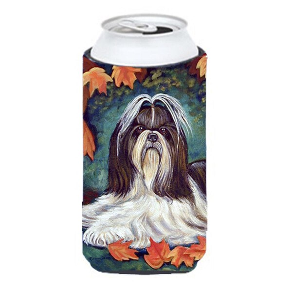 Carolines Treasures Autumn Leaves Shih Tzu Tall Boy bottle sleeve Hugger - 22 To 24 oz. - 7182TBC