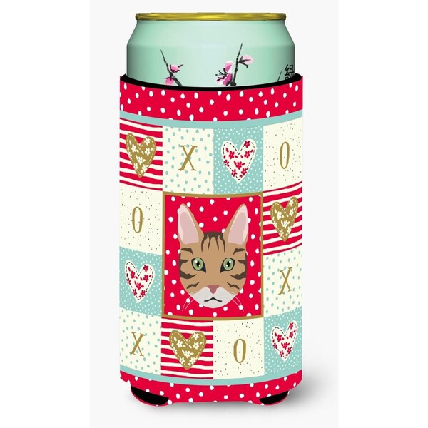 Carolines Treasures California Spangled Cat Tall Boy Beverage Insulator Hugger - CK5098TBC