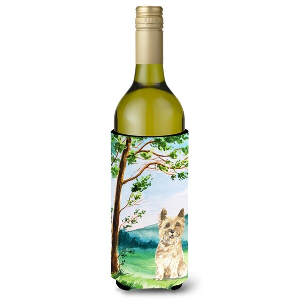 Carolines Treasures Under the Tree Cairn Terrier Wine Bottle Beverage Insulator Hugger - CK2577LITERK