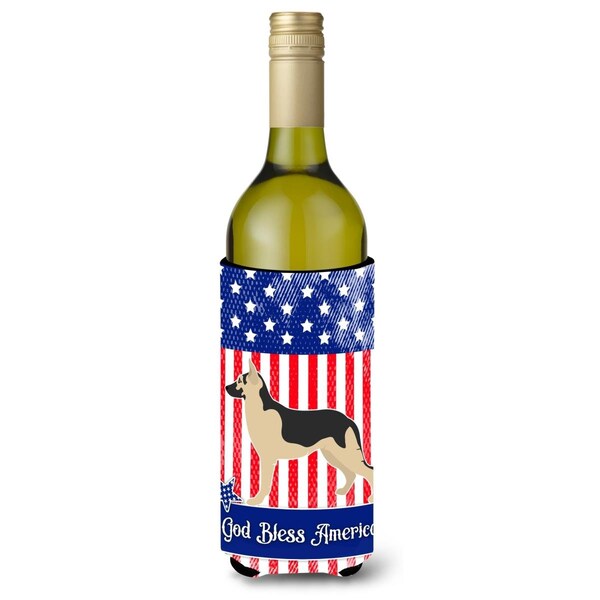 Carolines Treasures German Shepherd American Wine Bottle Beverge Insulator Hugger - BB8411LITERK