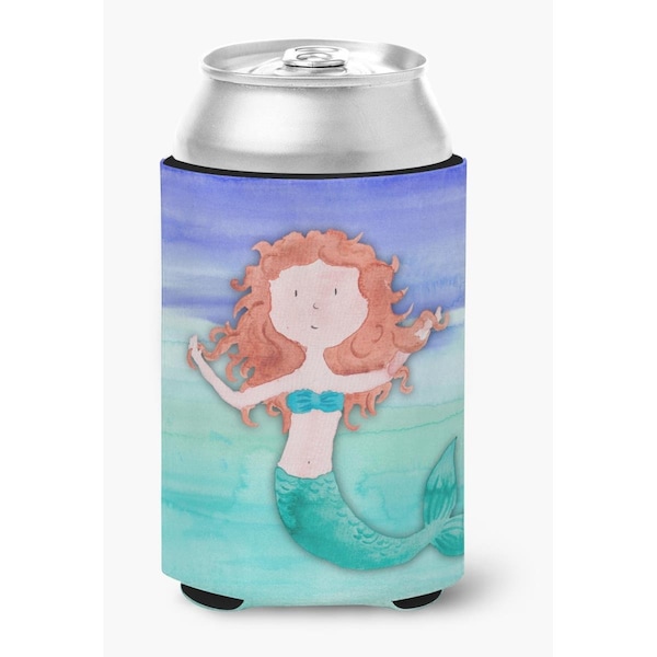 Carolines Treasures Ginger Mermaid Watercolor Can or Bottle Hugger - BB7421CC