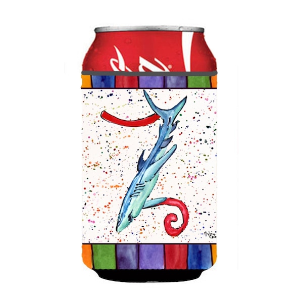 Carolines Treasures Letter Z With Shark Can Or Bottle  Hugger - 8449-ZCC