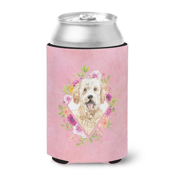 Carolines Treasures Goldendoodle Pink Flowers Can or Bottle Hugger - CK4236CC