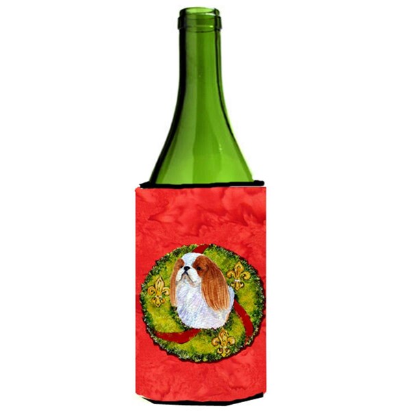 Carolines Treasures English Toy Spaniel Cristmas Wreath Wine bottle sleeve Hugger - SS4194LITERK