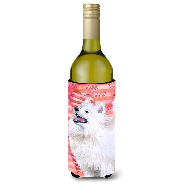 Carolines Treasures Samoyed Love Wine Bottle Beverge Insulator Hugger - BB9778LITERK