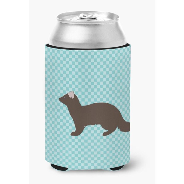 Carolines Treasures Sable Marten Blue Check Can or Bottle Hugger - BB8043CC