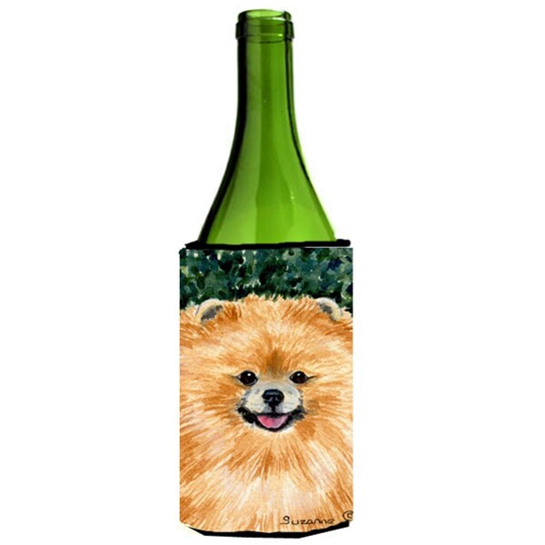 Carolines Treasures Pomeranian Wine bottle sleeve Hugger - 24 Oz. - SS8725LITERK